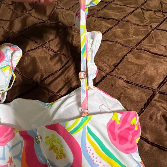 NWT-Mary Square-Ruffle Sleeve Square Neck Mio Swimsuit-Sz XL - Picture 7 of 10